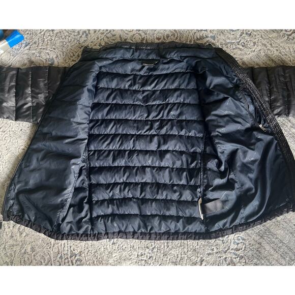 Marmot Jacket 800 Fill Goose Down Puffer Zip Jacket Size Large Black - Picture 4 of 15